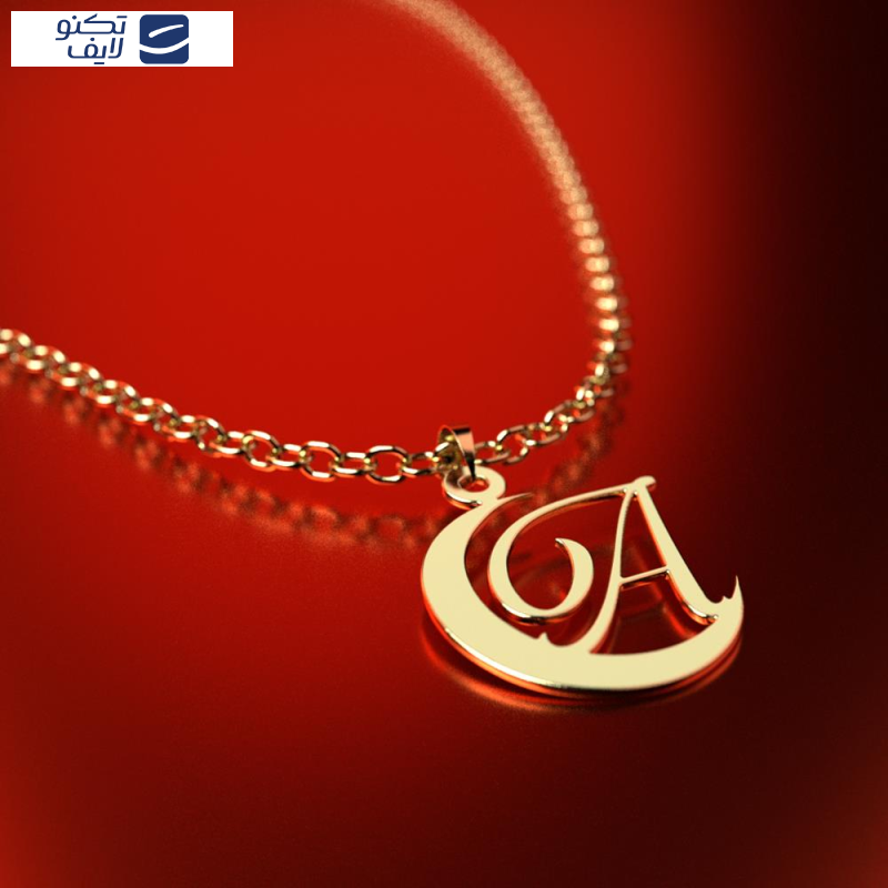 آویز گردنبند طلا 18 عیار زنانه مدوپد مدل A حرف کد PA1-13687