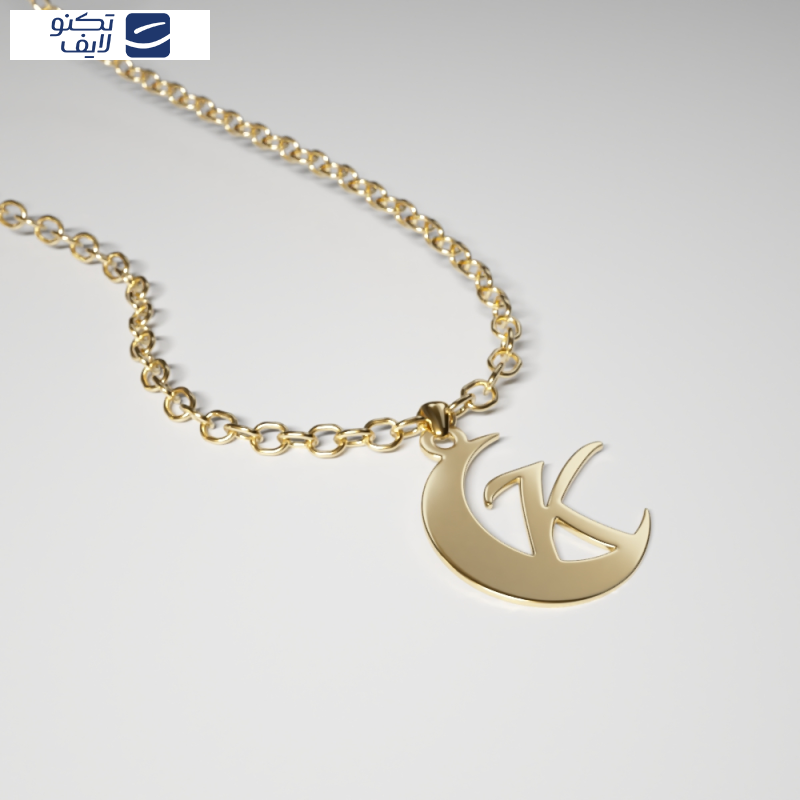 آویز گردنبند طلا 18 عیار زنانه مدوپد مدل K کد kc18989