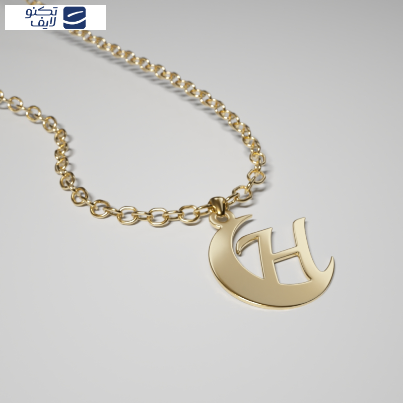 آویز گردنبند طلا 18 عیار زنانه مدوپد مدل H کد kc18986