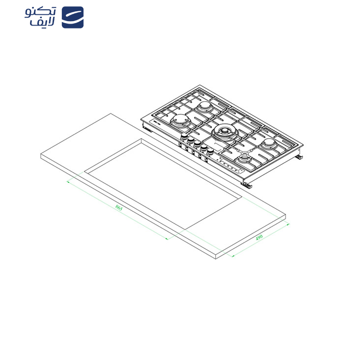 اجاق گاز صفحه ای کن مدل RIGEL