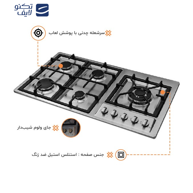 اجاق گاز صفحه ای اخوان مدل GI-135-S