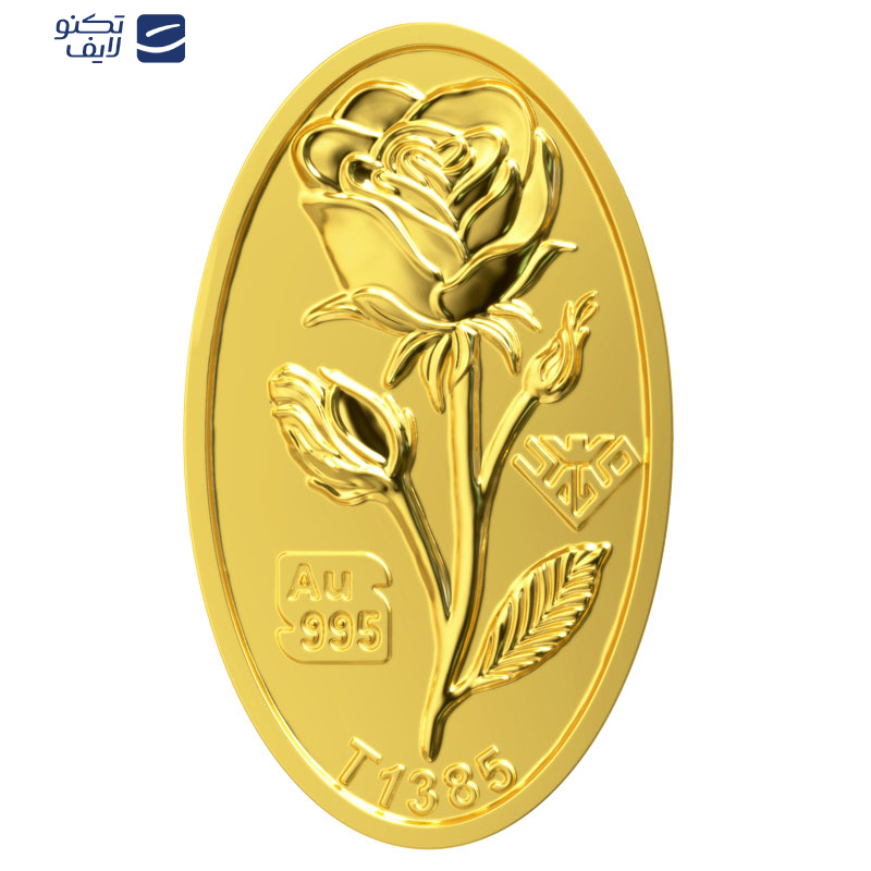 شمش طلا 24 عیار طلای محمد مدل گل رز کد SR100