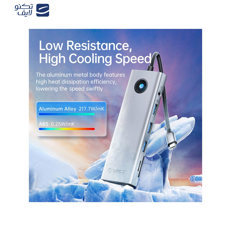 هاب 9 پورت usb-C اوریکو مدل PW11-9P