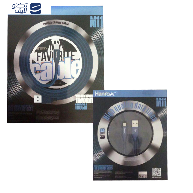 کابل تبدیل USB به microUSB هانروکس مدل M11 طول 1 متر