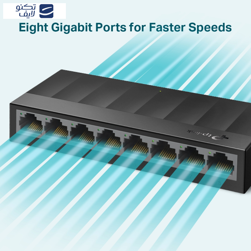 سوییچ 8 پورت گیگابیتی و دسکتاپ تی پی-لینک مدل LS1008G