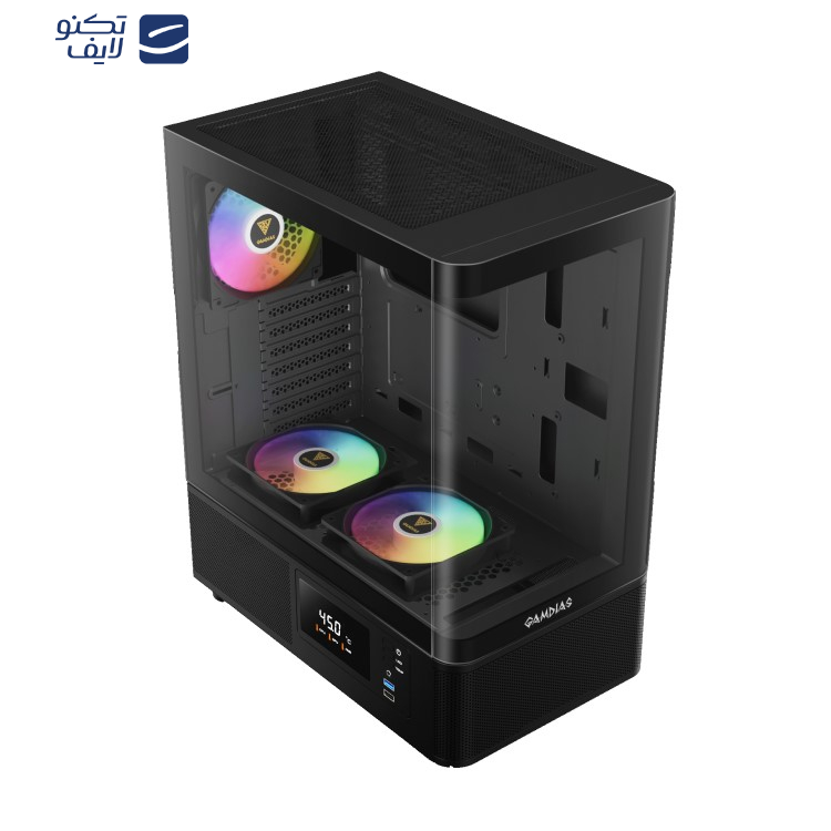 کیس کامپیوتر گیمینگ گیم دیاس مدل ATLAS E2 CG BK