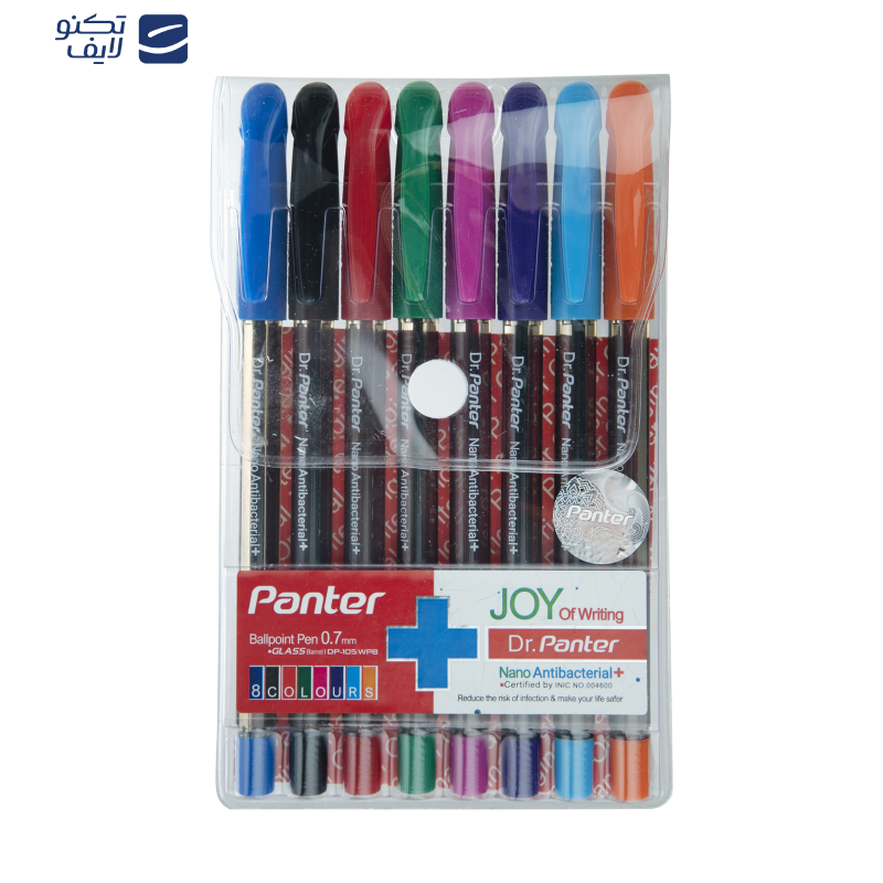 خودکار پنتر مدل نانو آنتی باکتریال کد DP-105 بسته 8 عددی