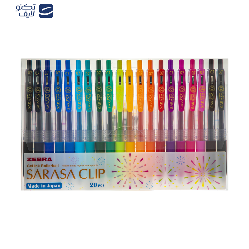 روان نویس 20 رنگ زبرا مدل Sarasa Clip