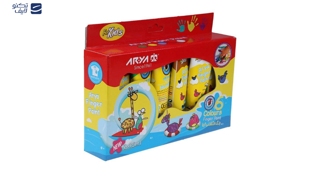 رنگ انگشتی 6 رنگ آریا مدل 7015