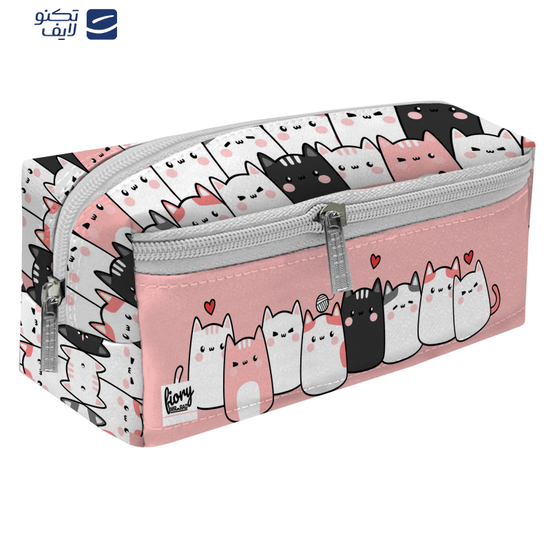 جامدادی مستر راد مدل سه زیپ طرح گربه فانتزی کد fiory 2515