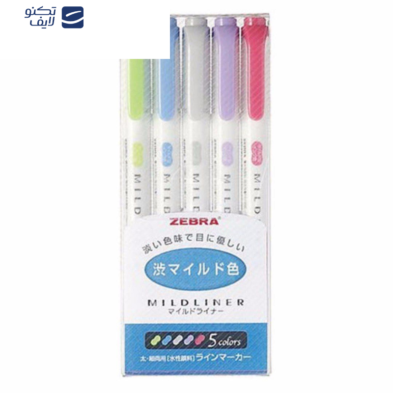 ماژیک علامتگذار دو سر زبرا مدل MILDLINER سری Cool and Refined Colors