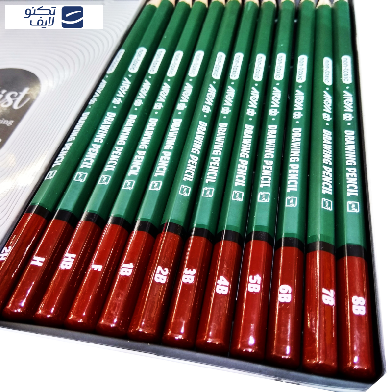 مداد طراحی آریا مدل ARTIST مجموعه 12 عددی