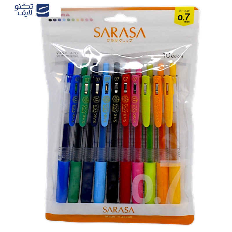 روان نویس زبرا مدل ساراسا کیفی بسته 10 عددی
