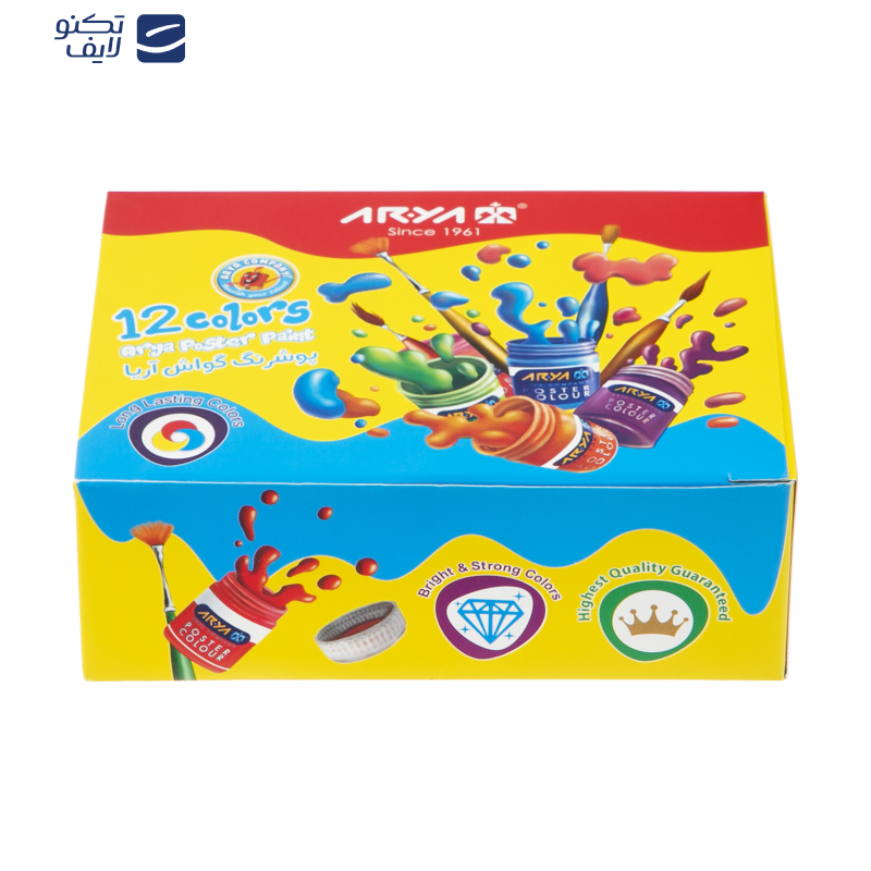 گواش 12 رنگ آریا مدل 4028