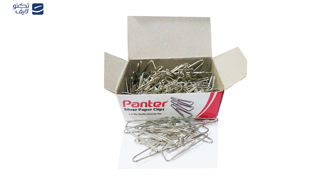 گیره کاغذ پنتر مدل سیلور بسته ی 10 عددی