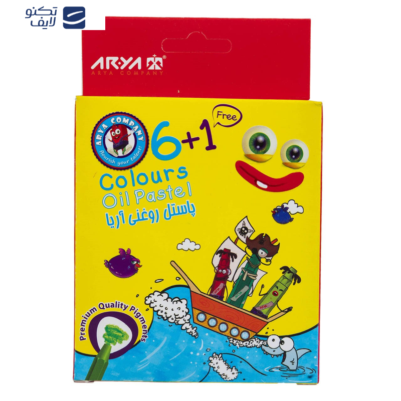 پاستل روغنی 6+1 رنگ آریا مدل 2024 A