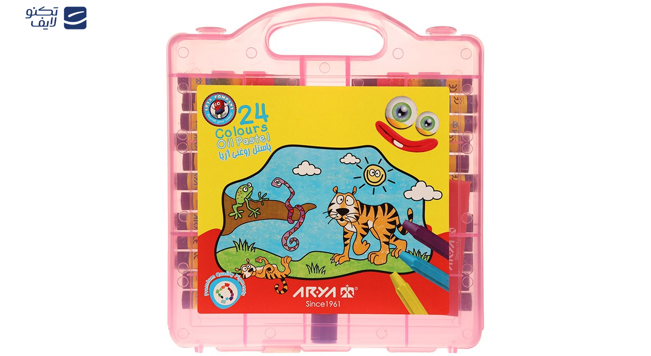 پاستل روغنی 24 رنگ آریا مدل 2031