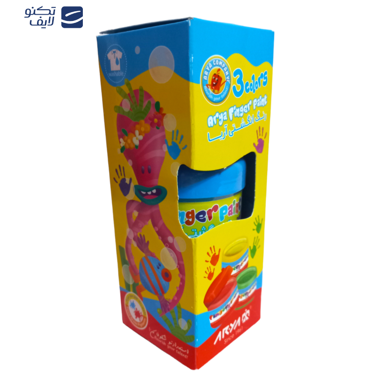 رنگ انگشتی 3 رنگ آریا مدل 02 به همراه پاستل روغنی