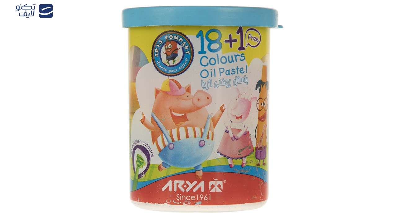 پاستل روغنی 1 + 18 رنگ آریا کد 2019 پاستل روغنی 1 + 18 رنگ آریا کد 2019