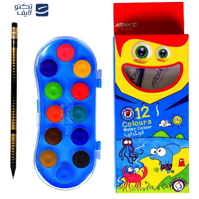 آبرنگ 12 رنگ آریا کد ۵۰۰۵