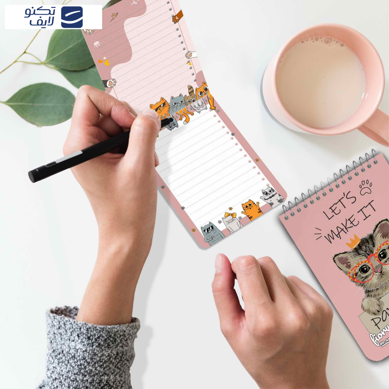 دفترچه یادداشت مستر راد طرح گربه کیوت کد fiory 1773