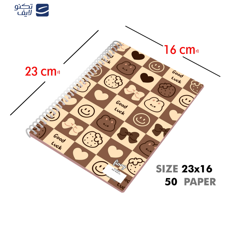   دفتر مشق 50 برگ مستر راد طرح تدی کد fiory 2596