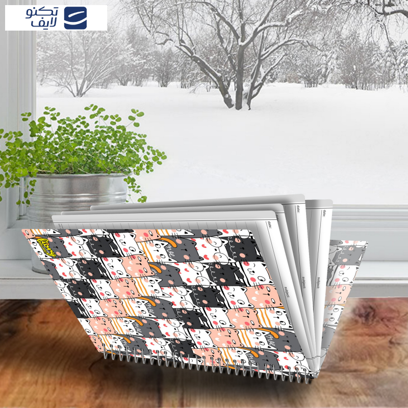  دفتر مشق 50 برگ مستر راد مدل گربه فانتزی کد fiory 2178