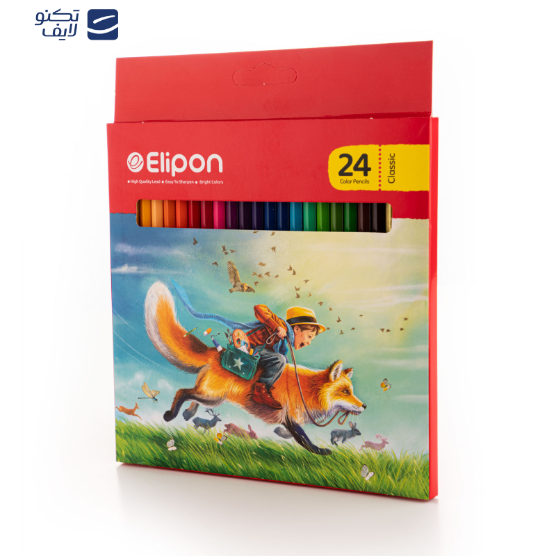 مداد رنگی 24 رنگ الیپون کد 8125110