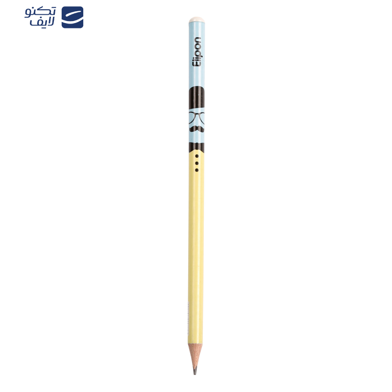 مداد مشکی الیپون مدل فانتزی گرد کد 8101412 بسته 12 عددی 