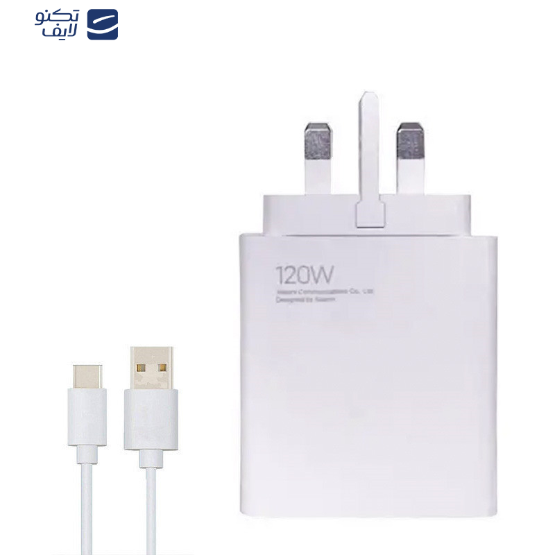 شارژر دیواری 120 وات شیائومی مدل MDY-13-EF به همراه کابل تبدیل USB-C