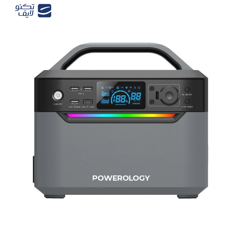 پاوربانک پاورولوجی مدل PPBCHA39 ظرفیت 120000 میلی‌آمپر ساعت