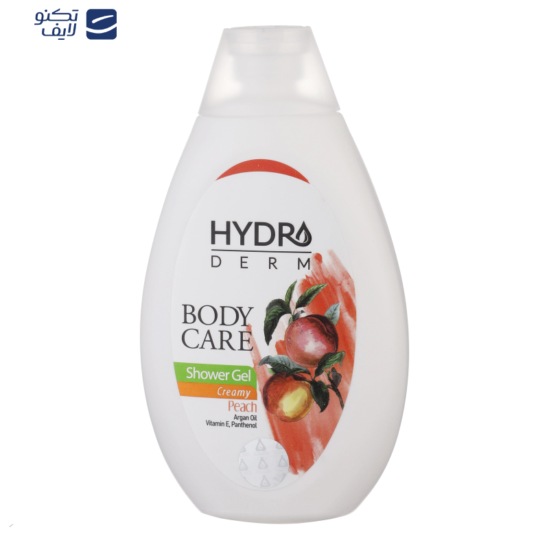 شامپو بدن کرمی هیدرودرم مدل Peach مناسب انواع پوست حجم 500 میلی لیتر