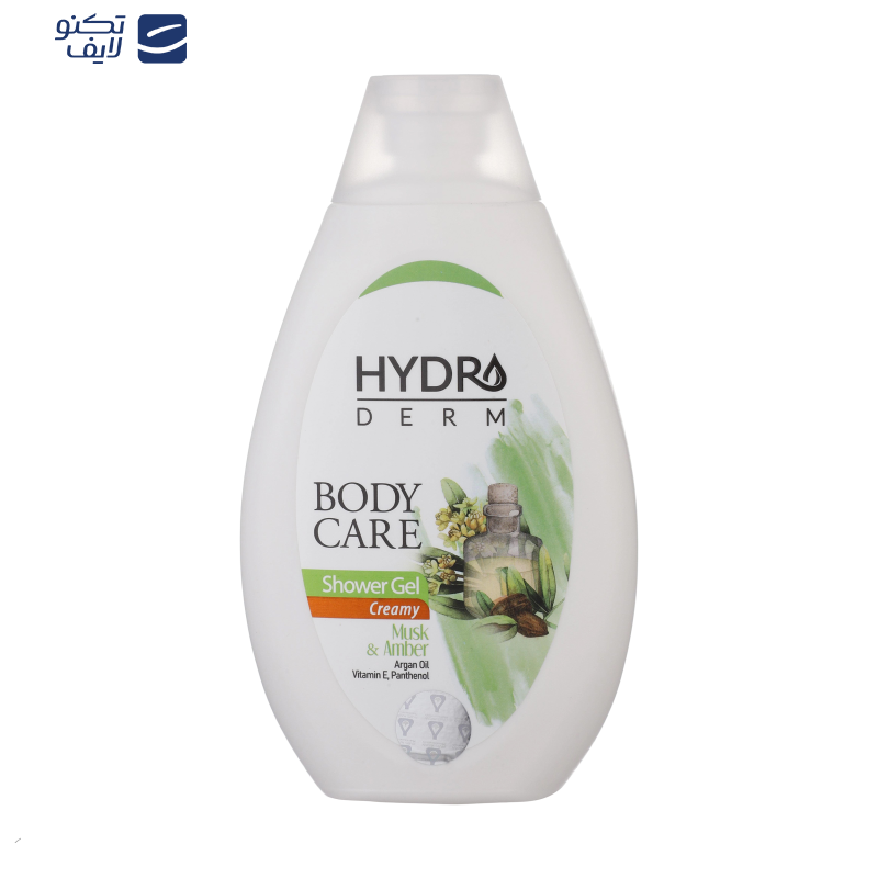 شامپو بدن کرمی هیدرودرم مدل Musk and Amber مناسب انواع پوست حجم 500 میلی لیتر