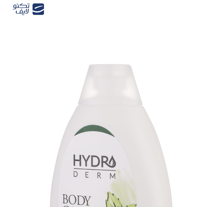 شامپو بدن هیدرودرم مدل Green Tea and Mint مناسب انواع پوست حجم 500 میلی لیتر