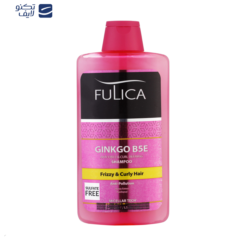 شامپو مو فولیکا مدل GINKGO B5E مخصوص موهای شکننده و مجعد حجم 400 میلی‌لیتر