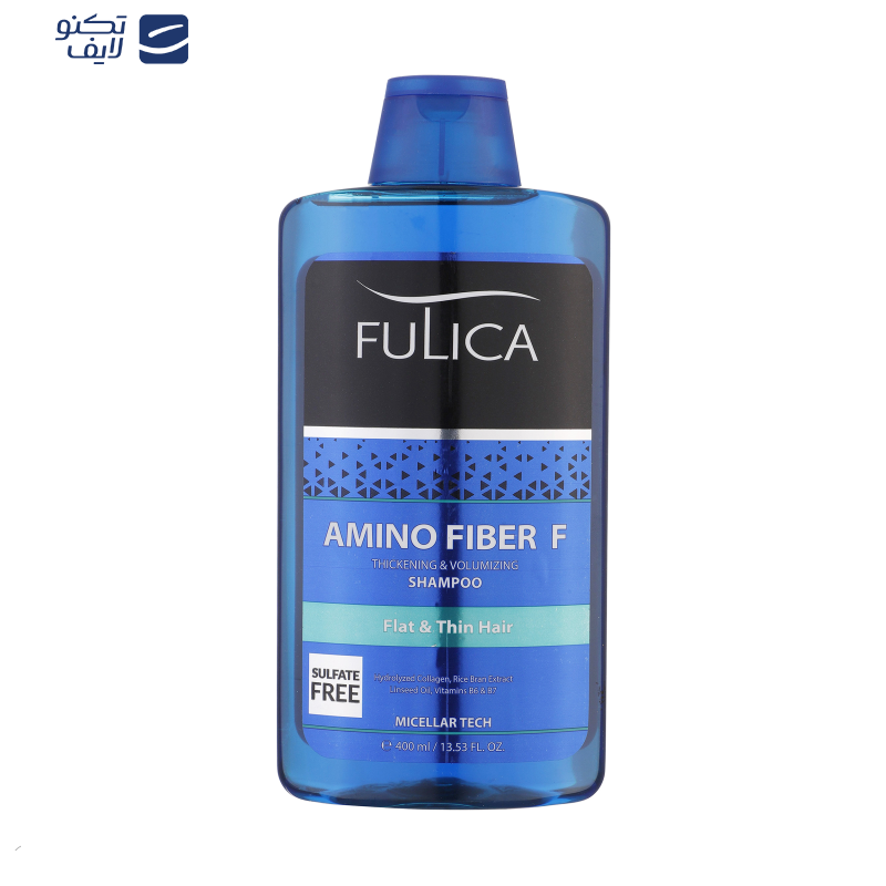 شامپو تقویت‌کننده مو فولیکا مدل Amino Fiber مناسب موهای نازک حجم 400 میلی‌لیتر