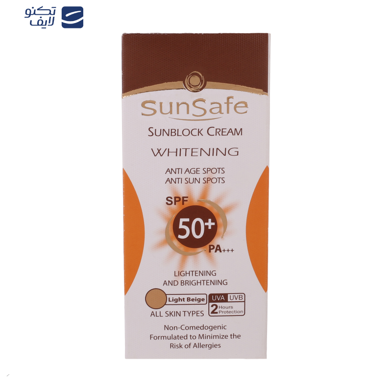 کرم ضد آفتاب رنگی سان سیف SPF 50 مدل 002 ‌مناسب برای انواع پوست‌ حجم 50 میلی لیتر