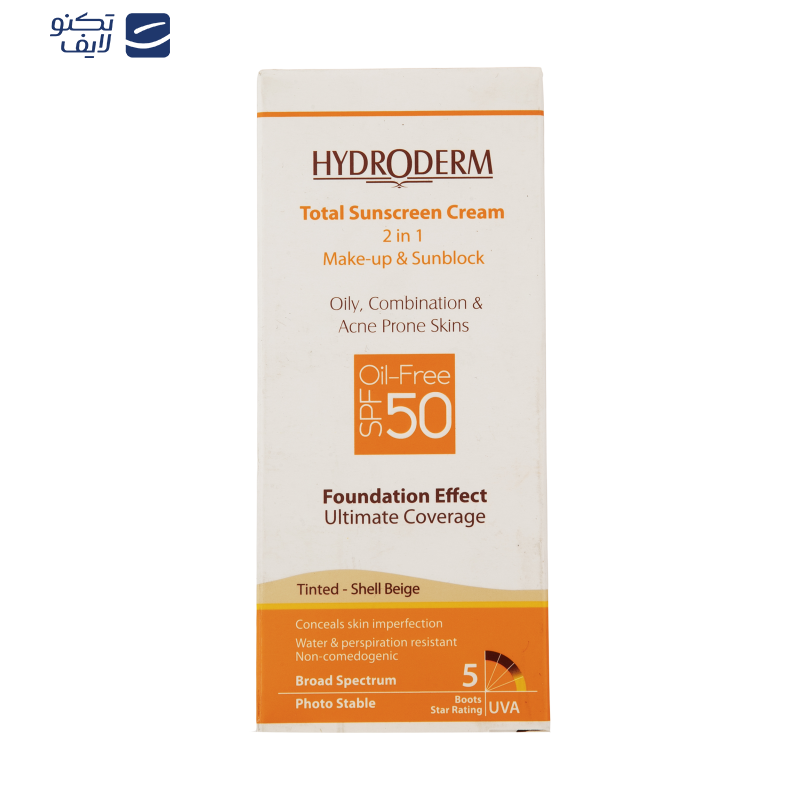 کرم ضد آفتاب رنگی SPF 50 هیدرودرم مدل 01  مناسب برای پوست چرب حجم 40 میلی لیتر