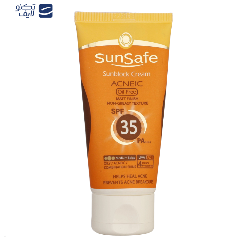 کرم ضد آفتاب رنگی سان سیف SPF 35 مدل 01 مناسب برای پوست چرب وزن 50 گرم