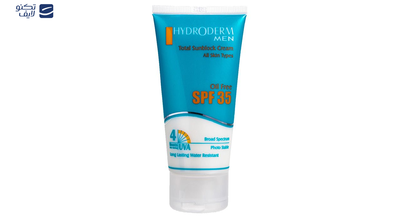 کرم ضد آفتاب فاقد چربی هیدرودرم مدل Men SPF35 وزن 50 گرم