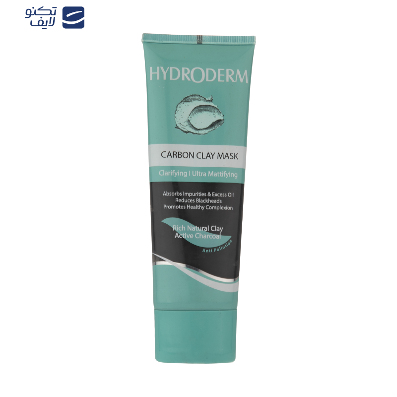 ماسک صورت هیدرودرم مدل Carbon clay مناسب پوست های چرب وزن 100 گرم