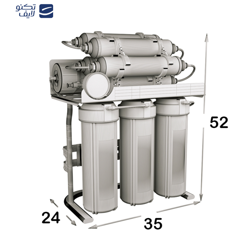 دستگاه تصفیه آب اس اس وی مدل SuperTec 2W X1000 به همراه شیر دوکاره
