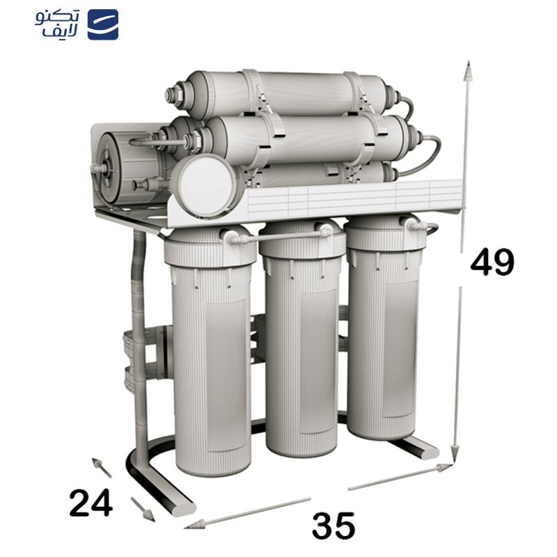 دستگاه تصفیه آب اس اس وی مدل UltraTec 2W X800 به همراه شیر دوکاره