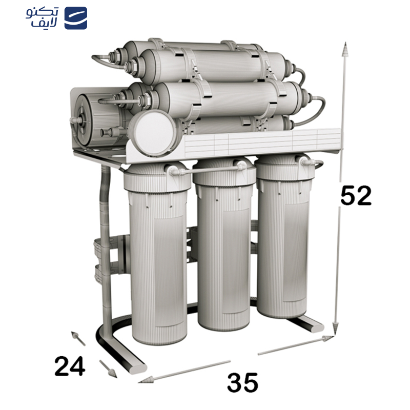 دستگاه تصفیه آب اس اس وی مدل UltraTec 2W X1000 به همراه شیر دوکاره