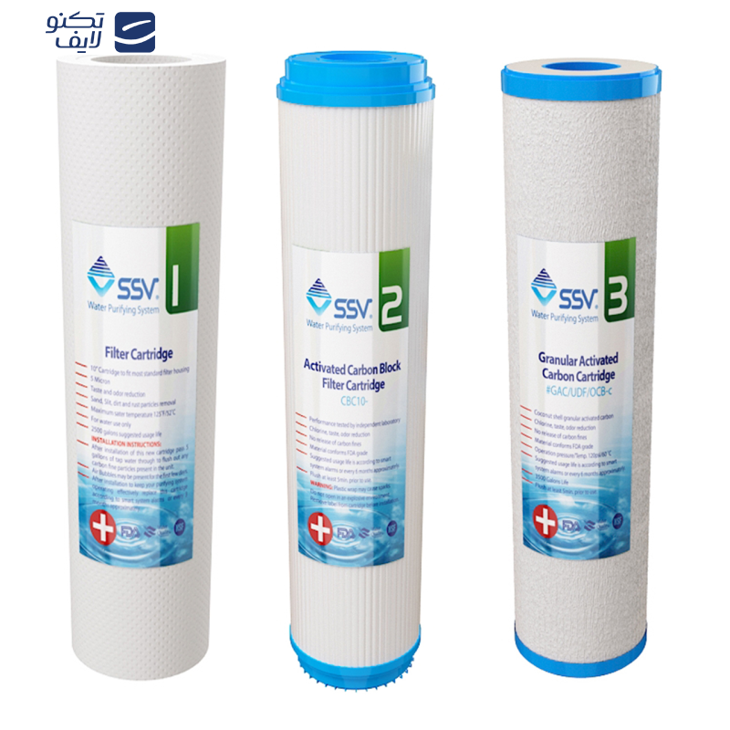دستگاه تصفیه آب اس اس وی مدل BlueStar 2w X800 به همراه شیر 2 کاره و فیلتر  بسته 3 عددی