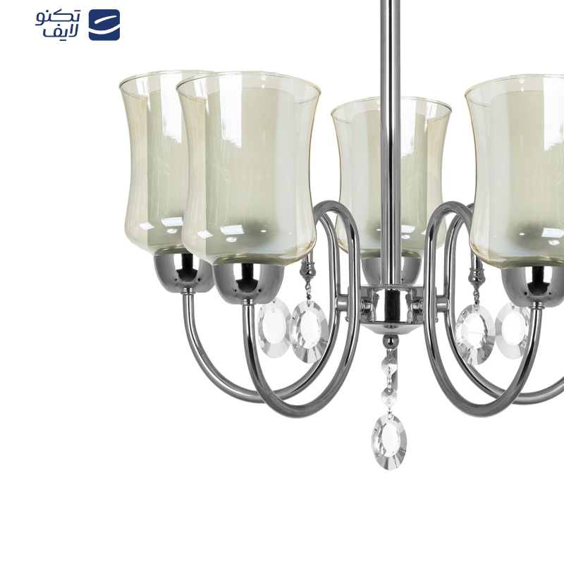 لوستر آویز پنج شعله چشمه نور کد A811/5-O