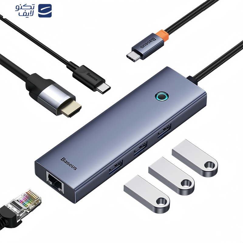هاب 6 پورت USB-C بیسوس مدل BS-OH151