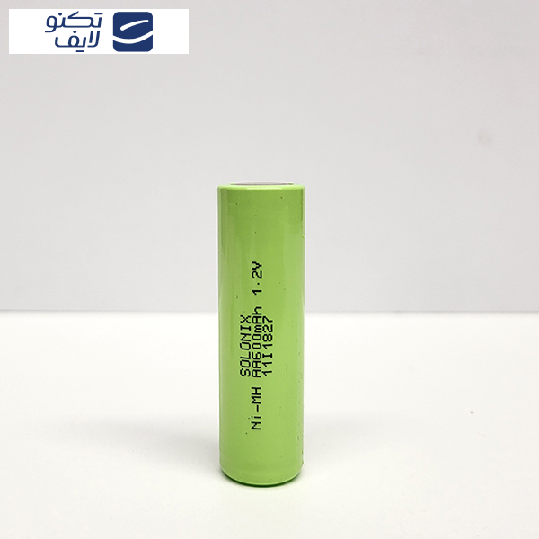 باتری قلمی شارژی سولونیکس مدل صنعتی 600mAh سر تخت  بسته 2 عددی
