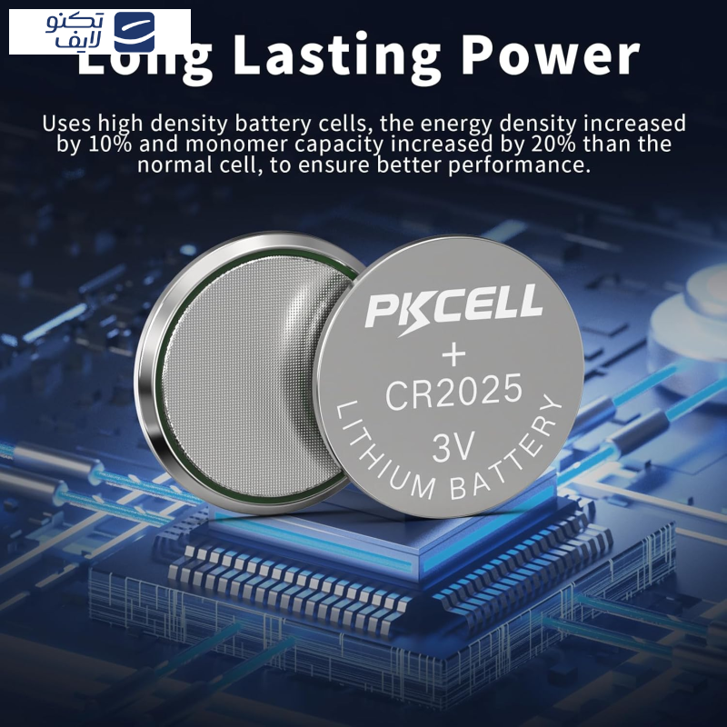 باتری سکه ای پی‌کی سل مدل  CR2025 3V Lithium Manganese بسته 6 عددی