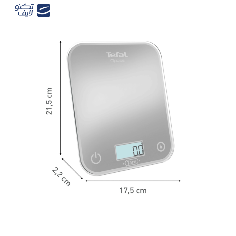 ترازو آشپزخانه دیجیتال تفال مدل BC50U4VO حداکثر ظرفیت قابل اندازه‌گیری 5 کیلوگرم با دقت اندازه‌گیری 0.5 گرم